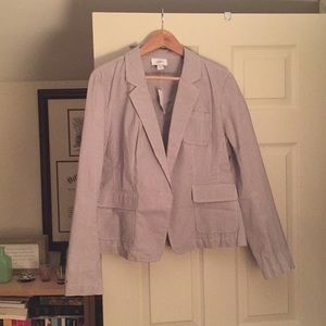 Loft Gray Striped Blazer